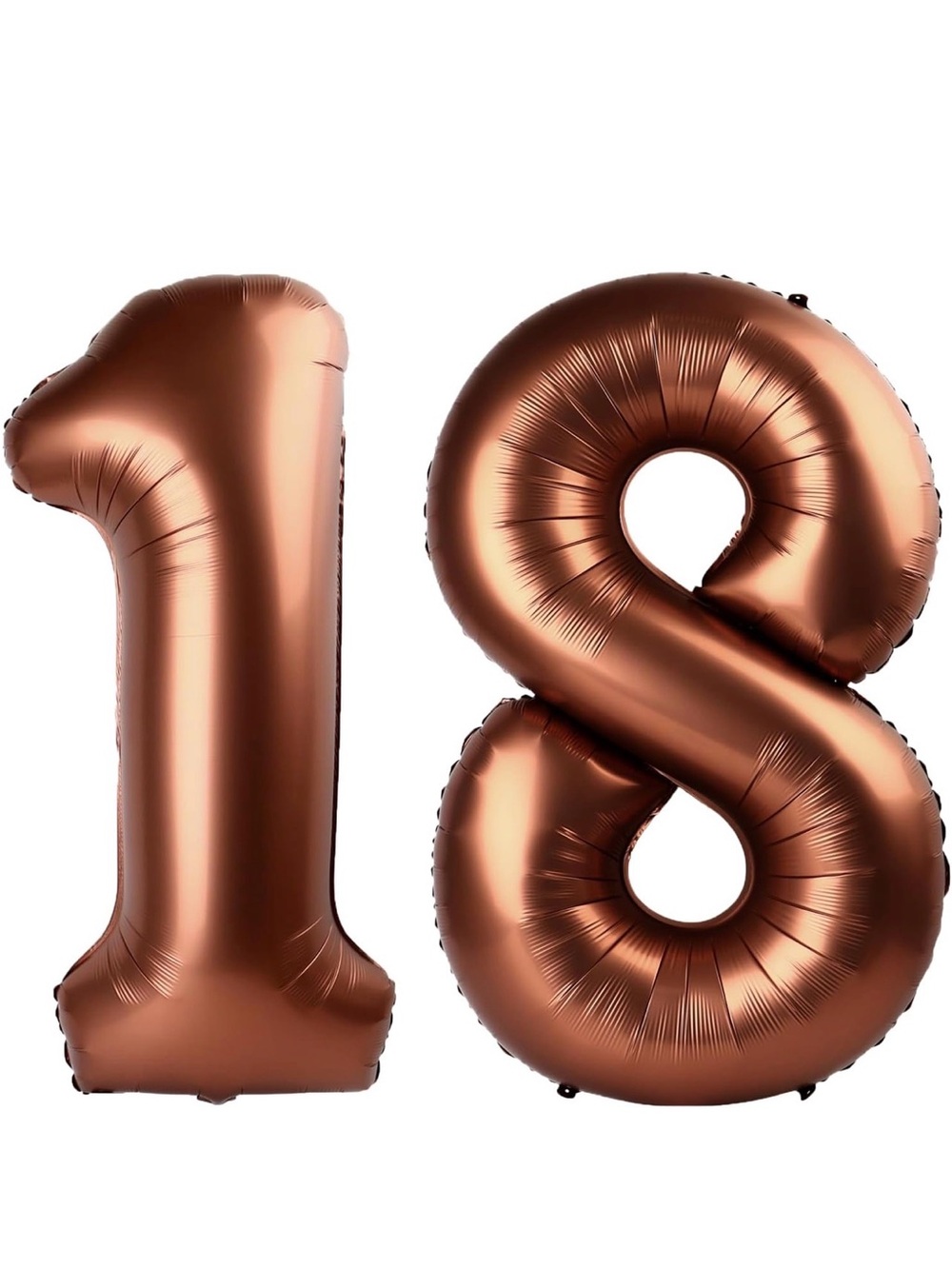 Dark brown Number 18 Foil Balloons - Party Decoration kit